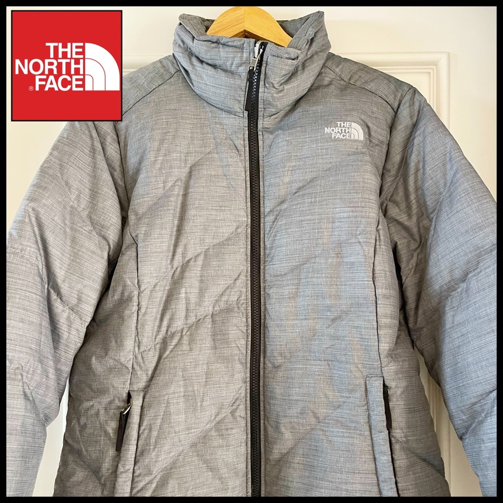 North Face Heather Charcoal Grey Full Zip Jacket. Size L. - Picture 1 of 9